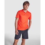 Poloshirt van gerecycled polyester 125 g/m² Roly Direct Tormo kleur donker oranje vierde gebruiksweergave