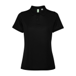 Dames polo van gerecycled polyester 125 g/m² Roly Direct Tormo kleur zwart tweede weergave