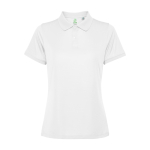 Dames polo van gerecycled polyester 125 g/m² Roly Direct Tormo kleur wit tweede weergave