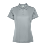 Dames polo van gerecycled polyester 125 g/m² Roly Direct Tormo kleur grijs tweede weergave