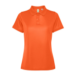 Dames polo van gerecycled polyester 125 g/m² Roly Direct Tormo kleur donker oranje tweede weergave