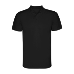 Polo van piqué polyester korte mouwen 150 g/m² Roly Direct Monzha kleur zwart tweede weergave