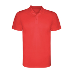 Polo van piqué polyester korte mouwen 150 g/m² Roly Direct Monzha kleur rood tweede weergave