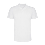 Polo van piqué polyester korte mouwen 150 g/m² Roly Direct Monzha kleur wit tweede weergave