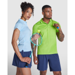 Polo van piqué polyester korte mouwen 150 g/m² Roly Direct Monzha kleur turkoois derde gebruiksweergave