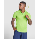 Polo van piqué polyester korte mouwen 150 g/m² Roly Direct Monzha kleur turkoois vierde gebruiksweergave