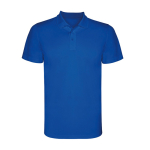Polo van piqué polyester korte mouwen 150 g/m² Roly Direct Monzha kleur koningsblauw tweede weergave