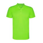 Polo van piqué polyester korte mouwen 150 g/m² Roly Direct Monzha kleur limoen groen tweede weergave