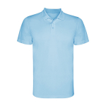 Polo van piqué polyester korte mouwen 150 g/m² Roly Direct Monzha kleur lichtblauw tweede weergave