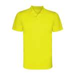 Polo van piqué polyester korte mouwen 150 g/m² Roly Direct Monzha kleur neon geel tweede weergave