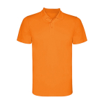 Polo van piqué polyester korte mouwen 150 g/m² Roly Direct Monzha kleur neon oranje tweede weergave