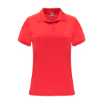 Dames polo van piqué polyester 150 g/m² Roly Direct Monzha kleur rood tweede weergave