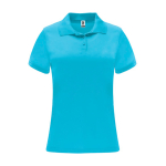Dames polo van piqué polyester 150 g/m² Roly Direct Monzha kleur turkoois tweede weergave