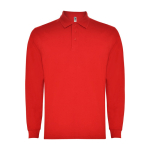 Polo met lange mouwen van polyester 220 g/m² Roly Direct Carpe kleur rood tweede weergave