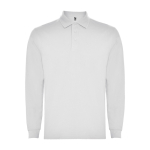 Polo met lange mouwen van polyester 220 g/m² Roly Direct Carpe kleur wit tweede weergave