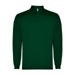 Polo met lange mouwen van polyester 220 g/m² Roly Direct Carpe kleur groene fles tweede weergave