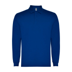 Polo met lange mouwen van polyester 220 g/m² Roly Direct Carpe kleur koningsblauw tweede weergave