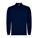 Polo met lange mouwen van polyester 220 g/m² Roly Direct Carpe kleur marineblauw tweede weergave
