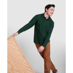 Polo met lange mouwen van polyester 220 g/m² Roly Direct Carpe kleur marineblauw eerste gebruiksweergave