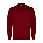 Polo met lange mouwen van polyester 220 g/m² Roly Direct Carpe kleur granaat tweede weergave
