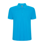 Poloshirt in piqué 220 g/m² Roly Direct Pegaso Premium kleur turkoois tweede weergave