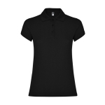 Dames poloshirt van piqué katoen 200 g/m² Roly Direct Star kleur zwart tweede weergave