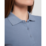 Dames poloshirt van piqué katoen 200 g/m² Roly Direct Star kleur zwart detailweergave 1