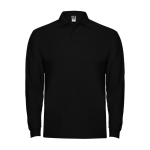 Poloshirt met lange mouwen 220 g/m² Roly Direct Estrella kleur zwart tweede weergave