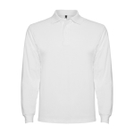 Poloshirt met lange mouwen 220 g/m² Roly Direct Estrella kleur wit tweede weergave
