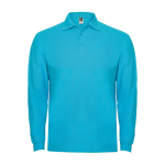 Poloshirt met lange mouwen 220 g/m² Roly Direct Estrella kleur turkoois tweede weergave
