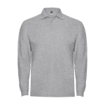 Poloshirt met lange mouwen 220 g/m² Roly Direct Estrella kleur lichtgrijs tweede weergave