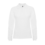 Dames polo met lange mouwen 220 g/m² Roly Direct Estrella kleur wit tweede weergave
