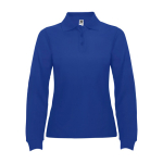 Dames polo met lange mouwen 220 g/m² Roly Direct Estrella kleur koningsblauw tweede weergave