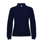 Dames polo met lange mouwen 220 g/m² Roly Direct Estrella kleur marineblauw tweede weergave