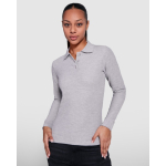 Dames polo met lange mouwen 220 g/m² Roly Direct Estrella kleur marineblauw eerste gebruiksweergave