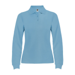 Dames polo met lange mouwen 220 g/m² Roly Direct Estrella kleur lichtblauw tweede weergave