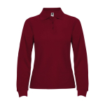 Dames polo met lange mouwen 220 g/m² Roly Direct Estrella kleur granaat tweede weergave