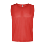 Uniseks sporthemd van ademend polyester 90 g/m² Roly Direct Roma kleur rood tweede weergave