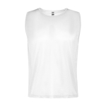 Uniseks sporthemd van ademend polyester 90 g/m² Roly Direct Roma kleur wit tweede weergave