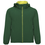 Softshell jas met afneembare capuchon en zakken Roly Direct Siberia kleur groene fles eerste gebruiksweergave