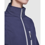 Softshell jas voor dames 300 g/m² Roly Direct Antartida kleur marineblauw detailweergave 1