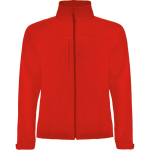Softshell jas met 3 lagen en verstelbare onderkant kleur rood tweede weergave