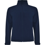 Softshell jas met 3 lagen en verstelbare onderkant kleur donkerblauw tweede weergave