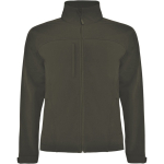 Softshell jas met 3 lagen en verstelbare onderkant kleur miliair groen tweede weergave