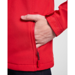 Softshell jas met elastaan 300 g/m² Roly Direct Nebraska kleur rood detailweergave 1