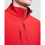 Softshell jas met elastaan 300 g/m² Roly Direct Nebraska kleur rood detailweergave 2