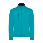 Softshell jas voor dames 300 g/m² Roly Direct Nebraska kleur aquamarijn tweede weergave