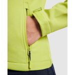 Softshell jas voor dames 300 g/m² Roly Direct Nebraska kleur limoen groen detailweergave 1