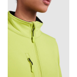 Softshell jas voor dames 300 g/m² Roly Direct Nebraska kleur limoen groen detailweergave 2