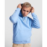 Sweater van katoen en polyester 280 g/m² Roly Direct Urban kleur pastel blauw vierde gebruiksweergave